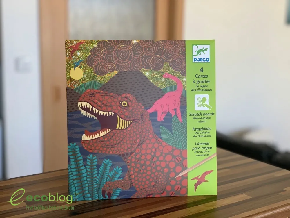 Vyškrabávacie obrázky s dinosaurami pre deti od šiestich rokov