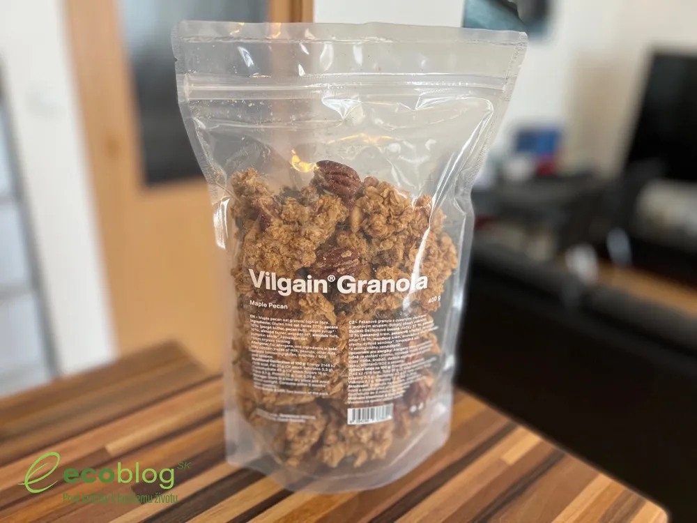 Vilgain granola s orieškami a javorovým sirupom