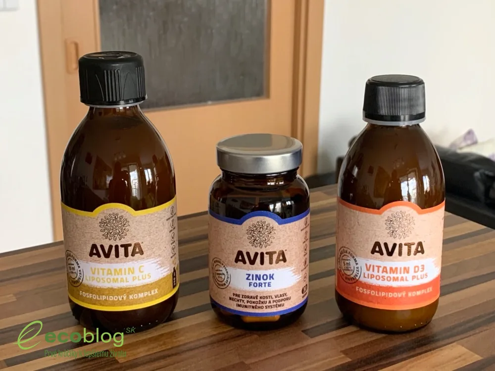 Balíček TOP Imunita z eshopu Avita s lipozomálnym vitamínom C, D3 a Zinkom Forte pripravený na test