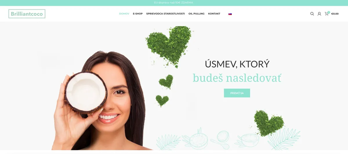 E-shop Brilliantcoco s prírodnými produktmi na ústnu hygienu
