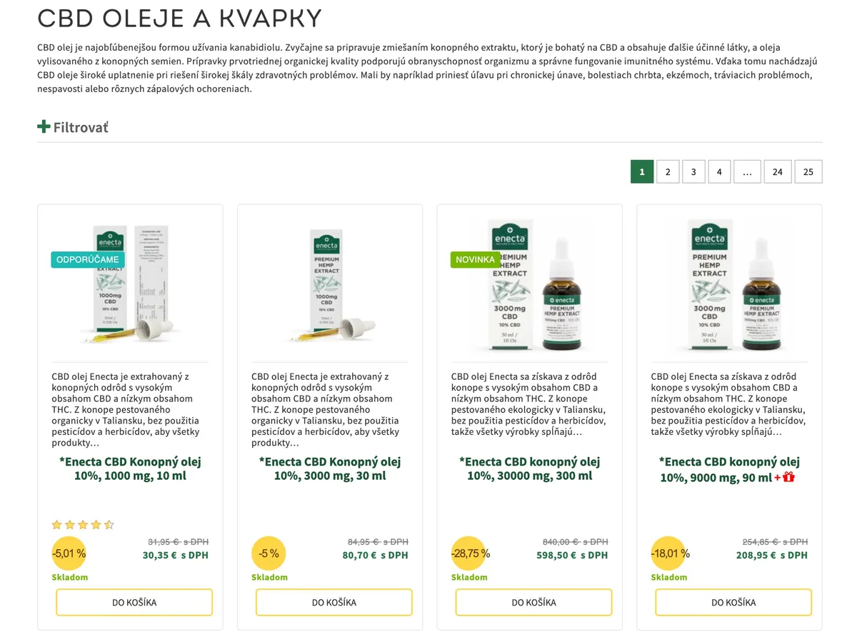 Široký sortiment konopných produktov na e-shope Canatura
