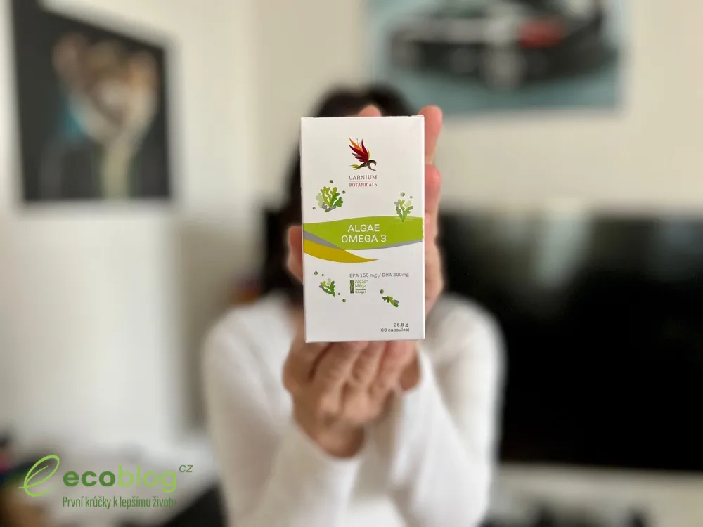 Dávkovanie Algae Omega 3 od Carnium Botanicals, dve kapsuly denne