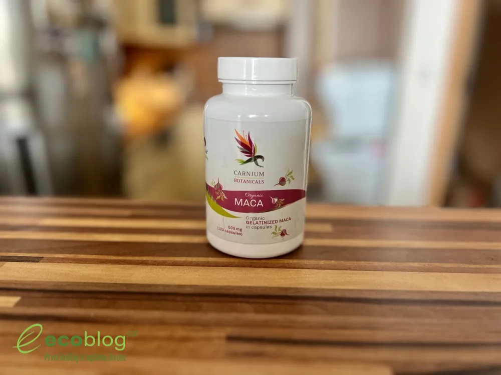 Kapsuly BIO Želatinovanej Macy Carnium Botanicals z mojej objednávky