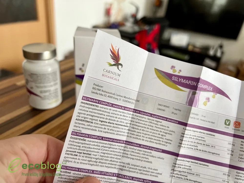 Carnium Botanicals: verdikt k Silymarin Complex