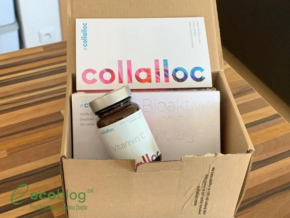 Vrecúško kolagénu Collalloc s informáciou o obsahu 3300 mg