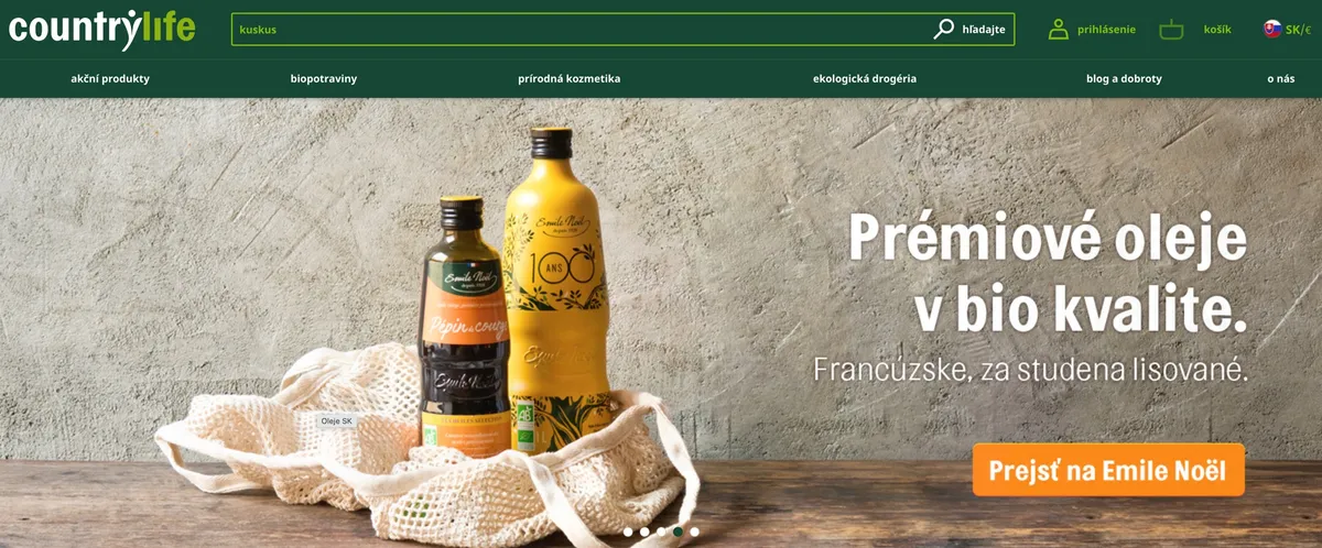 Country Life recenzia, prvá objednávka bio potravín z e-shopu