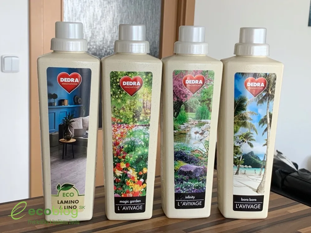 Zostava ekologických produktov Dedra počas domáceho testu