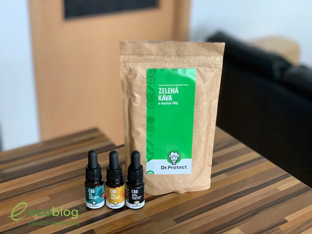Rozbalené balenie Dr. Protect CBD olejov vo viacerých krabičkách