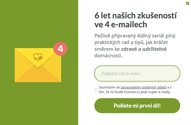 Prvá objednávka ekologických produktov z Econea