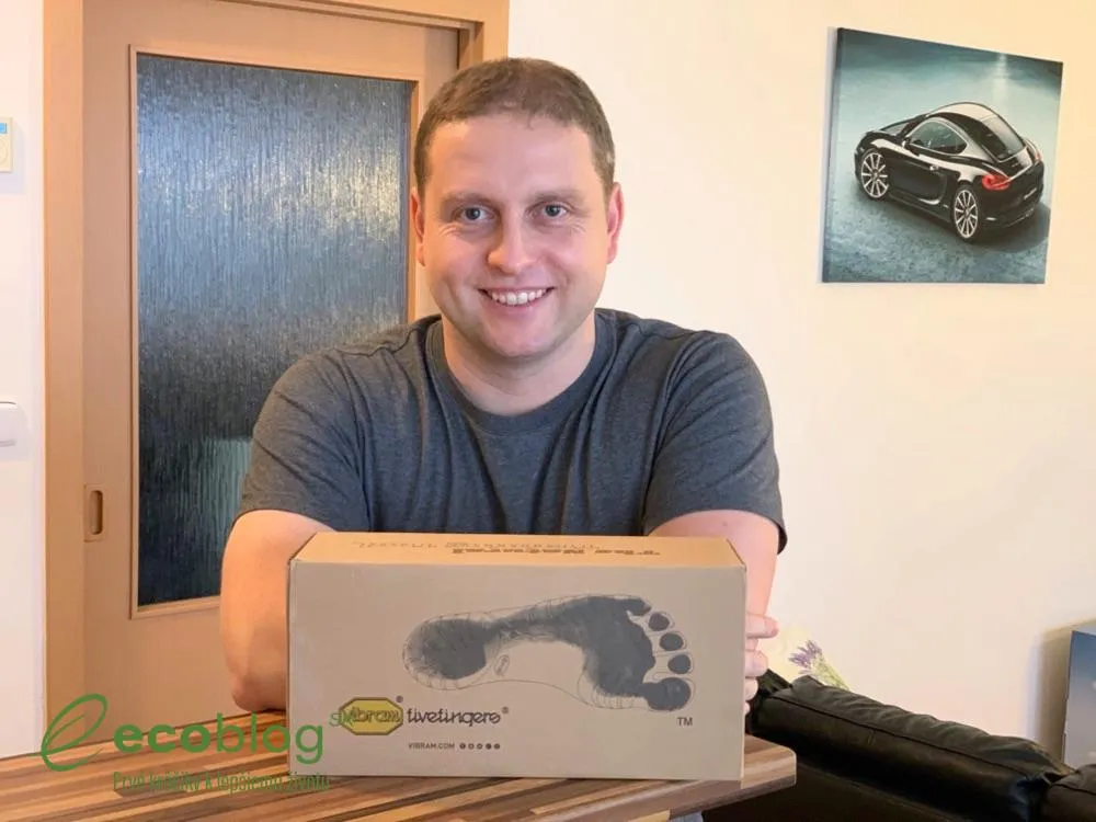 Detail prstových topánok Vibram FiveFingers s oddeleným puzdrom pre každý prst