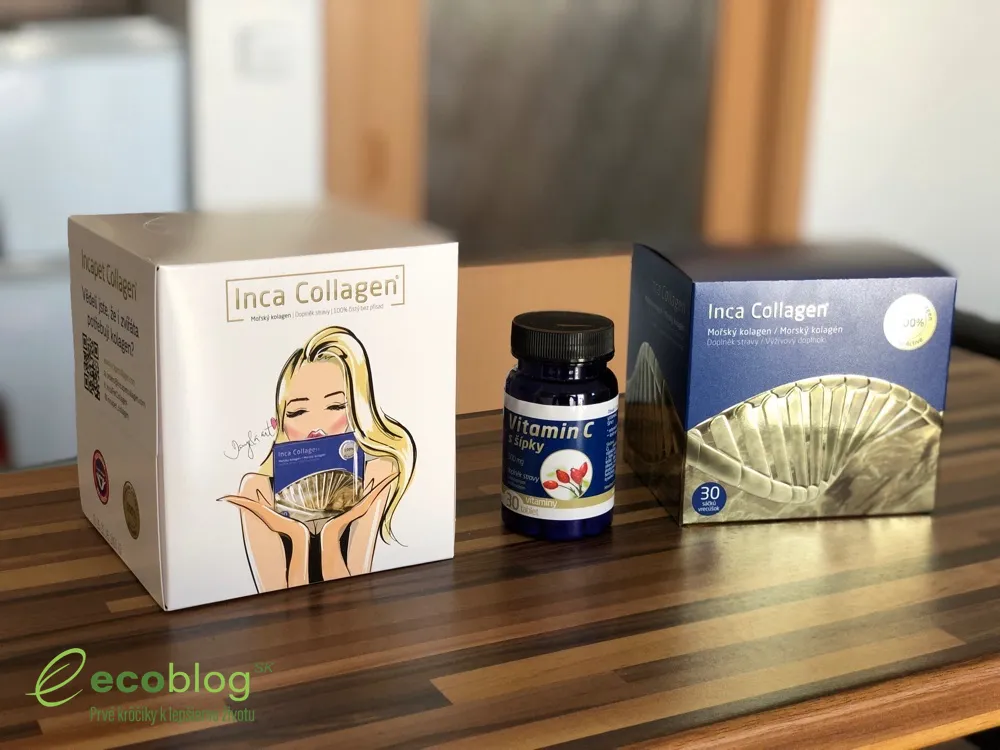 Detail vrecúška Inca Collagen so zložením morského kolagénu