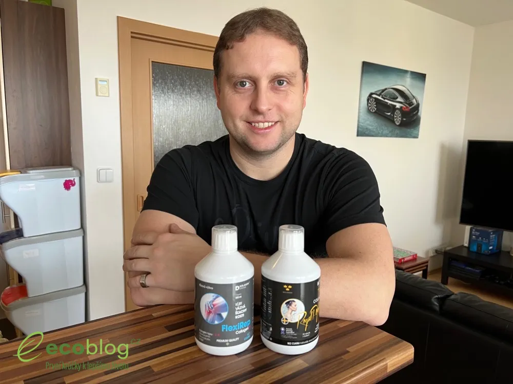 Príprava tekutého kolagénu Royal Peptide rozmiešaného vo vode