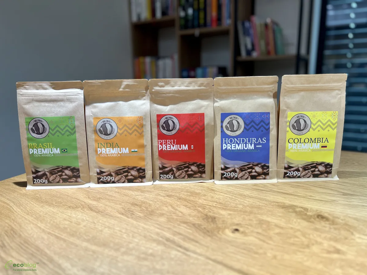Prehľadný e-shop Milenial Cafe pri objednávaní kávy
