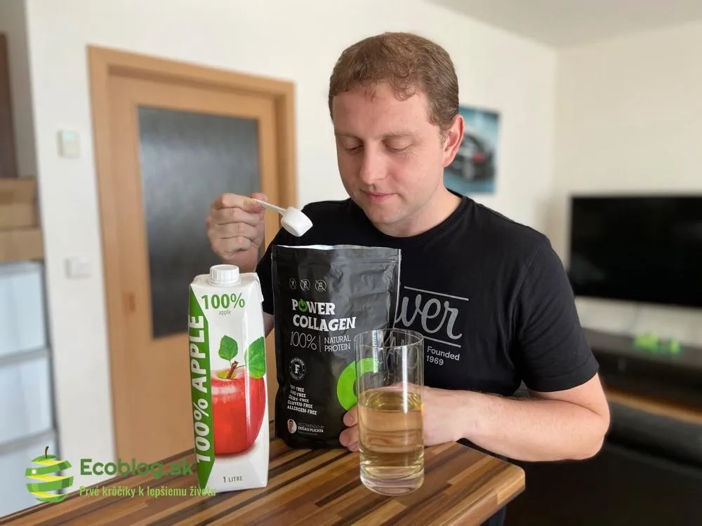 Otvorené balenie Powerlogy Collagen s plastovou odmerkou