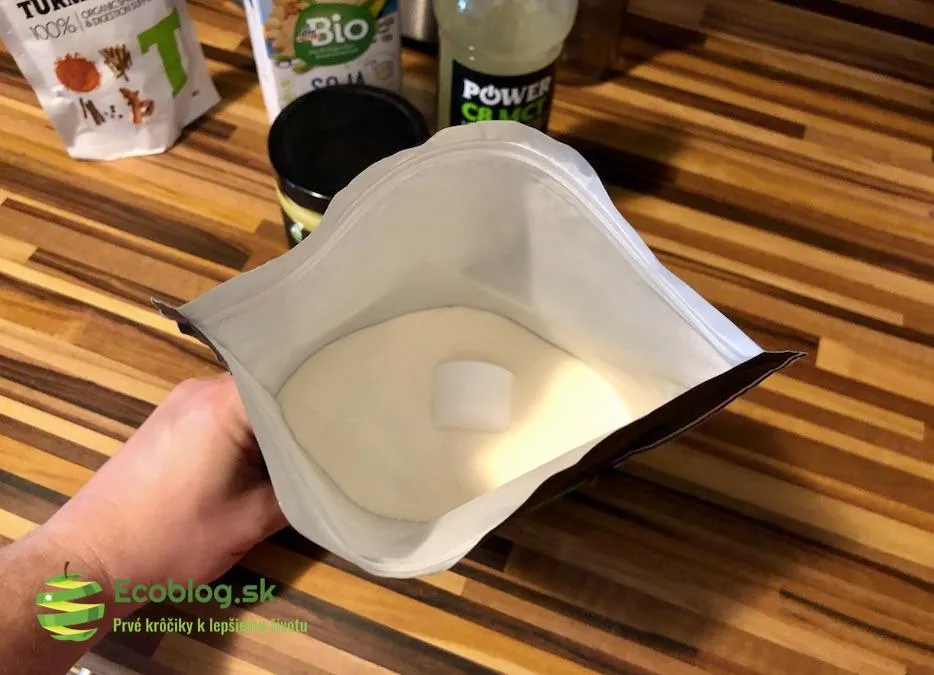 Powerlogy Collagen pridaný do smoothie ako zdroj bielkovín