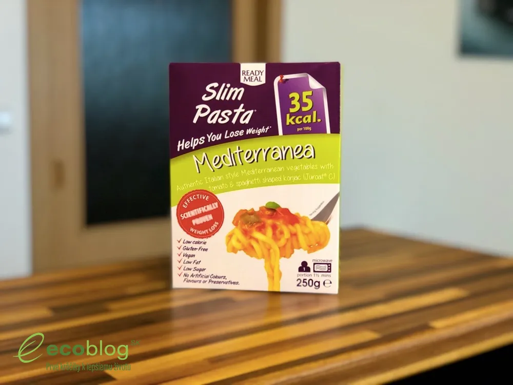 Slim Pasta konjakové cestoviny pripravené na tanieri