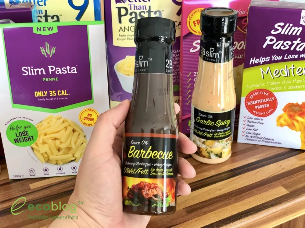 Slim Pasta nízkokalorické dresingy barbecue a cesnakový