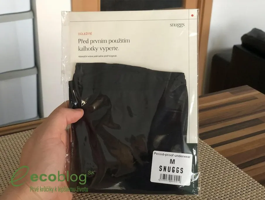 Detail menštruačných nohavičiek Snuggs s tenkou absorpčnou vrstvou