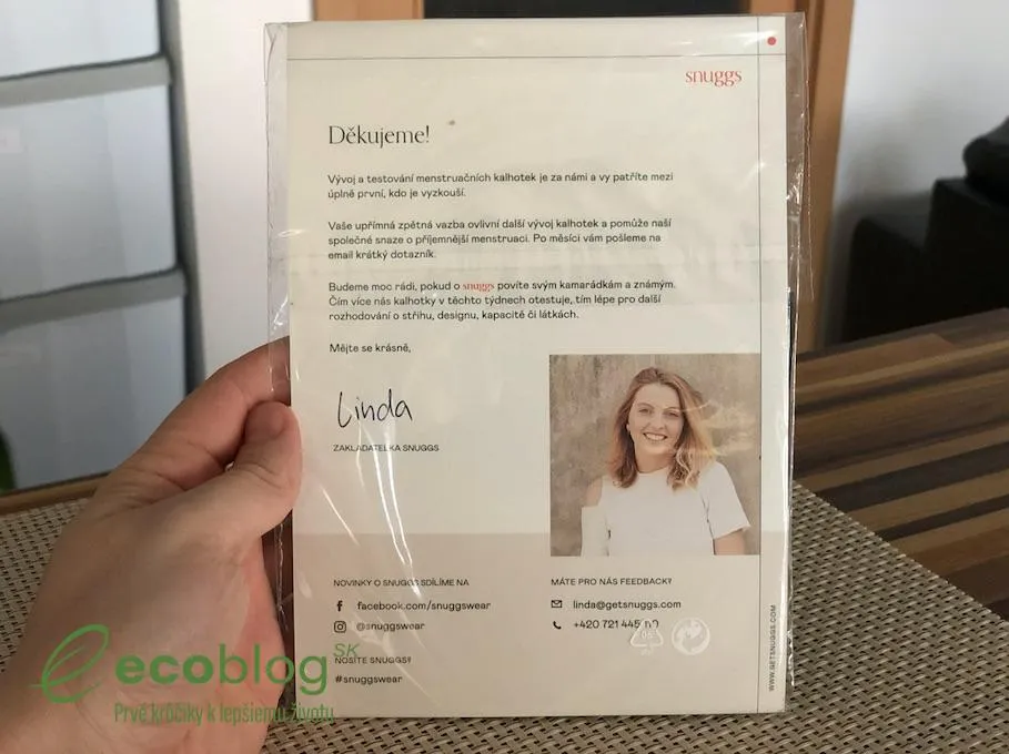 Vrstvy menštruačných nohavičiek Snuggs s funkčnou vrstvou z nanovlákien