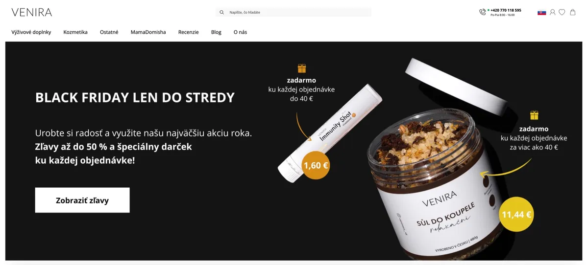 Balenie kolagénového drinku Venira po doručení