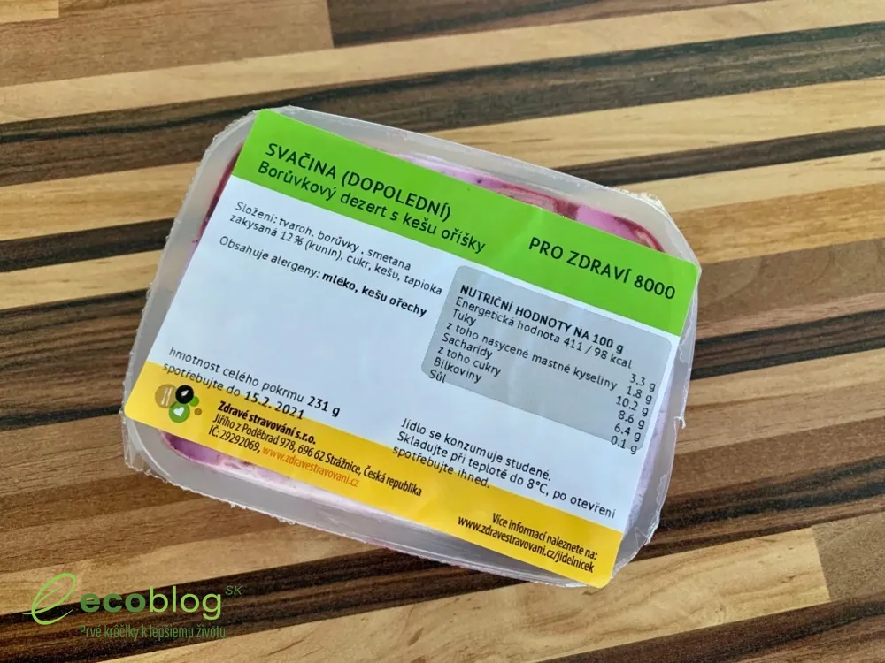 Vegánske jedlo z programu Vegan krabičkovej diéty
